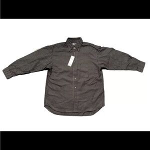 Uniqlo U Lemaire Twill OVERSIZED Checked Long Sleeve Button Up Shirt Brown Sz M